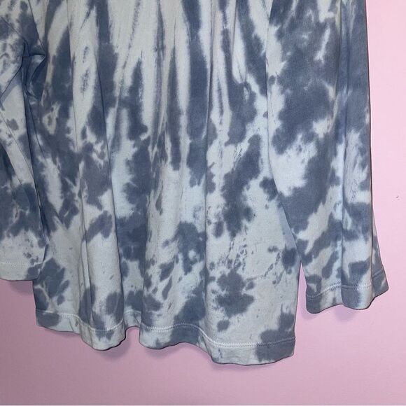 Pure Jill by J Jill S Blue Boho Tie-Dye Long Sleeve Tee Cotton Knit - Picture 8 of 8